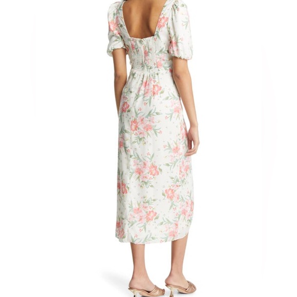 $218 Charles Henry Puff Sleeve Floral Dress Floral s XS 2 4 6 wedding guest - Picture 4 of 7